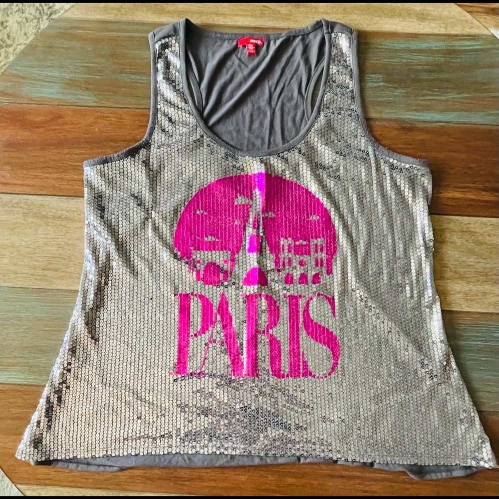 Bongo silver Sequin tank 2X